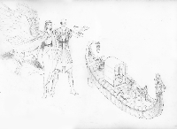 Isis, Horus, Amos Kane, Papyrus reed boat,  Kane Chronicles, The Red Pyramid Graphic Novel